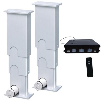 2000N 3-stage Telescopic DC Electric Cylinder Hall Effect Synchronization Control System